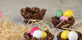 Nidi di cioccolata e riso soffiato