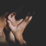Young depressed woman, domestic and rape violence,beaten and rap