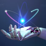 AI nuclear energy background, future innovation of disruptive te