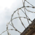 Photo of a residential security fence