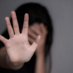 Woman hand sign for stop abusing violence, Human Rights Day conc