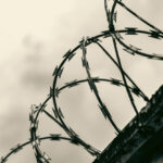 Photo of a residential security fence