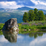 mountains lake
