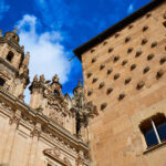 Salamanca Clerecia church and Casa Conchas
