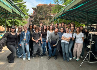 Una classe dell’Artistico sul set di Stucky