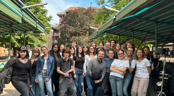 Una classe dell’Artistico sul set di Stucky